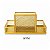 Organizador de Mesa Dourado 4 Divisórias Porta Caneta Clips Lembretes Porta Treco Escritório Gv Office - Imagem 7