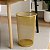 Lixeira Metal Dourada Grande 25 Litros 27x50cm Gv Office - Imagem 3