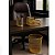 Kit Lixeira de Escritorio Cesto de lixo 10 L, Porta Lápis 3 Divisórias e 1 Porta Treco Redondo Dourado Gv Office - Imagem 13
