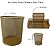 Kit Lixeira de Escritorio Cesto de lixo 10 L, Porta Lápis 4 Divisórias e 1 Porta Treco Redondo Dourado Gv Office - Imagem 6