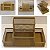 Kit Lixeira de Escritorio Cesto de lixo 10 L, Porta Lápis 4 Divisórias e 1 Porta Treco Redondo Dourado Gv Office - Imagem 10