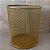 Kit Lixeira de Escritorio Cesto de lixo 10 L, Porta Lápis 4 Divisórias e 1 Porta Treco Redondo Dourado Gv Office - Imagem 2