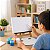 Kit Pintura Infantil Completo Mini Cavalete Tripé MDF Tela Pincel 6 Tintas Paleta Gv Office - Imagem 7