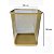 Cesto Lixeira Retangular Metal Aramado Dourada 12L Gv Office - Imagem 8