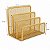 Organizador de Mesa Dourado Porta Treco Porta Dcumentos Metal 3 Divisórias Gv Office - Imagem 13