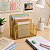 Organizador de Mesa Dourado Porta Treco Porta Dcumentos Metal 3 Divisórias Gv Office - Imagem 4