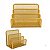 Organizador de Mesa Dourado Porta Treco Porta Dcumentos Metal 3 Divisórias Gv Office - Imagem 14