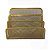 Porta Treco Organizador de Mesa Papéis Bloco Adesivos Notas Dourado Gv Office - Imagem 1