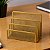 Porta Treco Organizador de Mesa Papéis Bloco Adesivos Notas Dourado Gv Office - Imagem 7