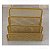Porta Treco Organizador de Mesa Papéis Bloco Adesivos Notas Dourado Gv Office - Imagem 4