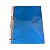Caderno Fichário Argolado Pasta Organizadora 4 Argolas Azul Transparente Fechamento com Botão - Imagem 2