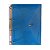 Caderno Fichário Argolado Pasta Organizadora 4 Argolas Azul Transparente Fechamento com Botão - Imagem 1