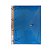 Caderno Fichário Argolado Pasta Organizadora 4 Argolas Azul Transparente Fechamento com Botão - Imagem 3