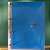 Caderno Fichário Argolado Pasta Organizadora 4 Argolas Azul Transparente Fechamento com Botão - Imagem 4
