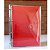 Caderno Fichário Argolado Pasta Organizadora 4 Argolas Vermelho Transparente Fechamento com Botão - Imagem 2