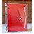 Caderno Fichário Argolado Pasta Organizadora 4 Argolas Vermelho Transparente Fechamento com Botão - Imagem 3