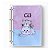 Caderno Fichário Argolado Pasta Organizadora 4 Argolas Cat Lover Transparente Fechamento com Botão - Imagem 1