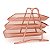 Caixa de Correspondência Organizador de Mesa Tripla Metal Rose Gold - Imagem 4