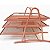 Caixa de Correspondência Organizador de Mesa Tripla Metal Rose Gold - Imagem 3