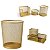 Kit Organizador Escritório Aramado Dourado Lixeira Porta Treco Porta Canetas - Imagem 1
