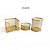 Kit Organizador Escritório Aramado Dourado Lixeira Porta Treco Porta Canetas - Imagem 3