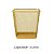 Kit Lixeira Porta Canetas Organizador de Escritório Metal Dourado Gv Office - Imagem 5