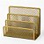Kit Lixeira Porta Canetas Organizador de Escritório Metal Dourado Gv Office - Imagem 7