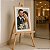 Cavalete Tripé 120 cm p/ Lousa Telas Quadros Pintura Madeira Pinus Gv Office - Imagem 4