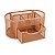 Organizador De Mesa, PortaTreco, Porta Maquiagem, Metal Aramado Rose Gold 21x11cm GV Office - Imagem 3