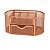 Organizador De Mesa, PortaTreco, Porta Maquiagem, Metal Aramado Rose Gold 21x11cm GV Office - Imagem 1