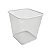 Lixeira de Escritorio Cesto de Lixo 12L Branca Quadrada Gv Office - Imagem 4