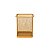 Porta Caneta Organizador de Mesa Quadrado Dourado 10x8cm Gv Office - Imagem 1