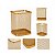 Porta Caneta Organizador de Mesa Quadrado Dourado 10x8cm Gv Office - Imagem 6
