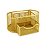 Organizador De Mesa Dourado Luxo PortaTreco Porta Maquiagem Metal Aramado 21x11cm GV Office - Imagem 3