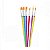 Kit Paleta de Madeira para Pintura com 6 Pincéis Coloridos Artísticos Gv Office - Imagem 4