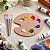 Kit Paleta de Madeira para Pintura com 6 Pincéis Coloridos Artísticos Gv Office - Imagem 6