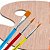 Kit Paleta de Madeira para Pintura com 6 Pincéis Coloridos Artísticos Gv Office - Imagem 7