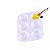 Gode Paleta p/ Pintura Formato Retângular Branco 6 Cavidades - Imagem 5