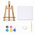 Kit Pintura Infantil Mini Cavalete Tripé Completo Tela Pincel 6 Tintas Paleta Gv Office - Imagem 5
