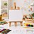 Kit Pintura Infantil Mini Cavalete Tripé Completo Tela Pincel 6 Tintas Paleta Gv Office - Imagem 8