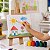 Kit Pintura Infantil Mini Cavalete Tripé Completo Tela Pincel 6 Tintas Paleta Gv Office - Imagem 7