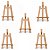 Kit 5 Unidades Mini Cavalete Tripé 30 x 20 cm MDF Cru Para Festa Eventos Artesanato Gv Office - Imagem 1