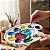 Paleta de Pintura Profissional 10 Cavidades 22x17 cm Branca Ergonômica para Tintas Gv Office - Imagem 8