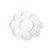 Kit 5 Unidades Mini Paleta para Pintura Flor Branco 8 cm 12 Cavidades - Imagem 1