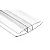 Perfil H para policarbonato cristal  4/6mm - 6 mt - Imagem 1