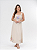 Vestido Linho Bordado Cru Adulto - Imagem 1