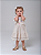 Vestido Linho Bordado Cru Infantil - Imagem 3