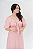 Vestido Linho Midi Rosa Manga Balone Adulto - Imagem 3