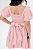 Vestido Linho Rosa Manga Balone Infantil - Imagem 4