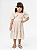 Vestido Linho Cru Manga Balonê Infantil - Imagem 2